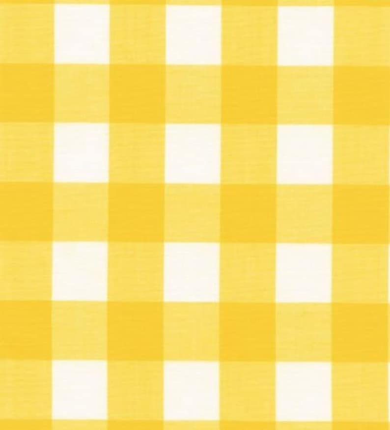 Under Sink Curtain Skirt, Lightweight Gingham Check in 10 Colors, Unlined, Custom Made, Under Counter, Cabinet Curtain, Cafe Length Curtain Yellow Gingham
