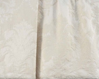 Rectangle Tablecloth in Reversable Ivory Washed Jacquard, Premium Quality Fine Table Linen, 3 Pattern Choices, Handmade, Heirloom Gift