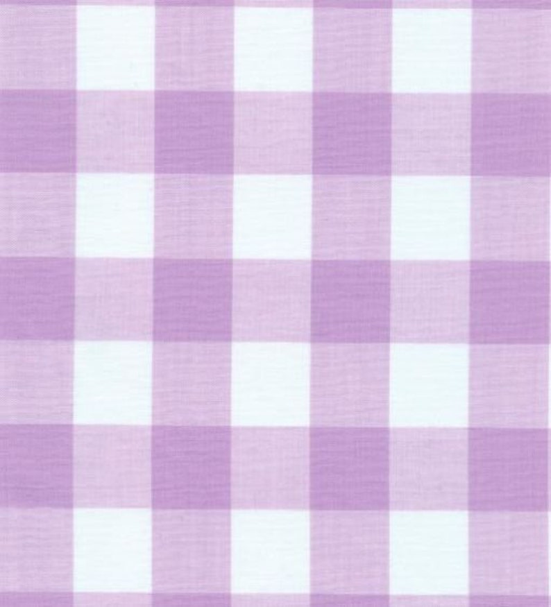 Yellow Retro Style Cafe Curtain 9 More Color Options, Gingham Check, Rod Pocket, Lilac