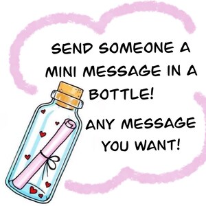 Mini message in a bottle