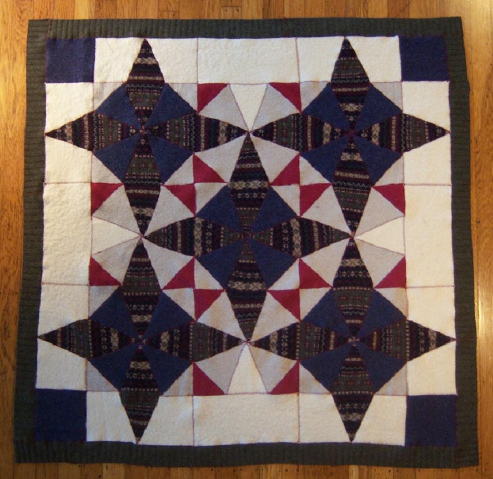 Recycled Wool Lap Baby Blanket/ Kaleidoscope Pattern Etsy