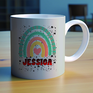 Mug Custom Name, Custom Mug Name, Personalized Name Mug, Personalized Name, Mug, Mugs, Birthday gift, Christmas gift, Rainbow Mug, 2 sides
