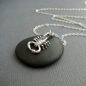 Sterling Silver Scorpion Necklace: Spirit Animal Zodiac Jewelry