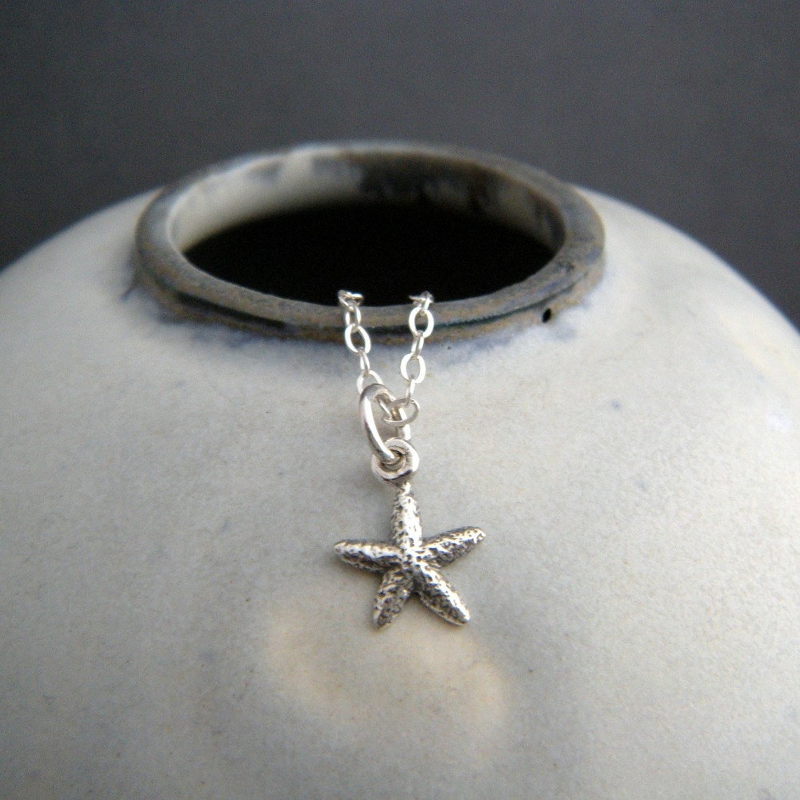 Super Tiny Starfish Necklace. Sterling Silver Star Fish Ocean | Etsy