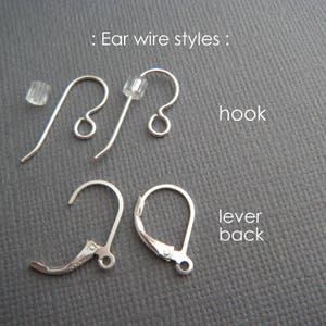 tiny silver oval dangle earrings. small hammered silver earrings. everyday leverback lever back hook drop earrings. simple jewelry 3/8 image 5