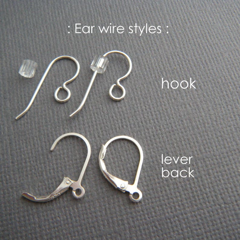 minimalist glass teardrop stainless steel lever back ear wires Victorian style Teal earrings antique style dark silver
