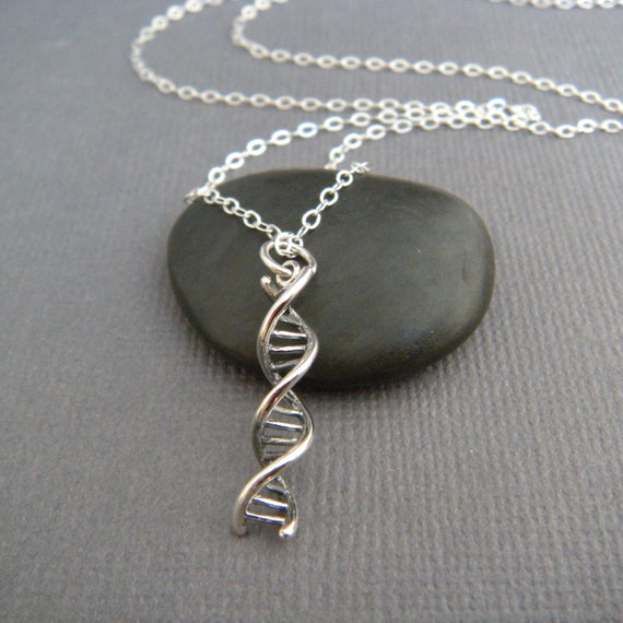 Sterling Silver DNA Double Helix 