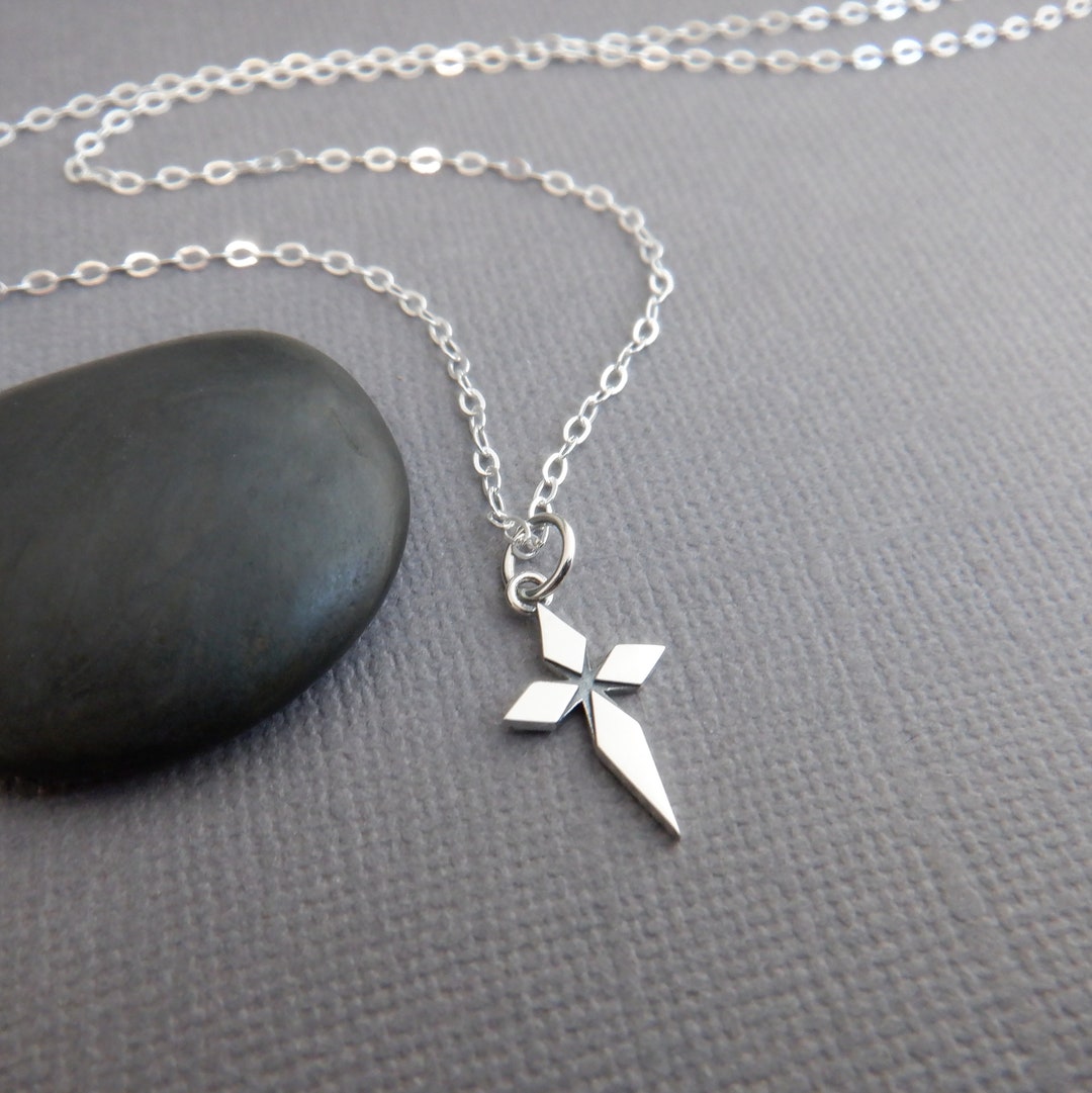 Tiny Sterling Silver North Star Necklace Layered Celestial