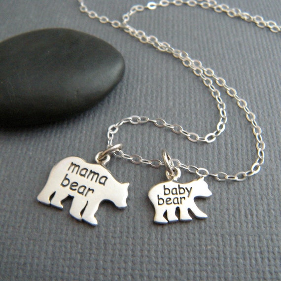 mama bear sterling silver necklace