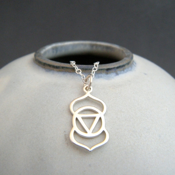 Sterling Silver Third Eye Chakra Necklace, Yogi Gift