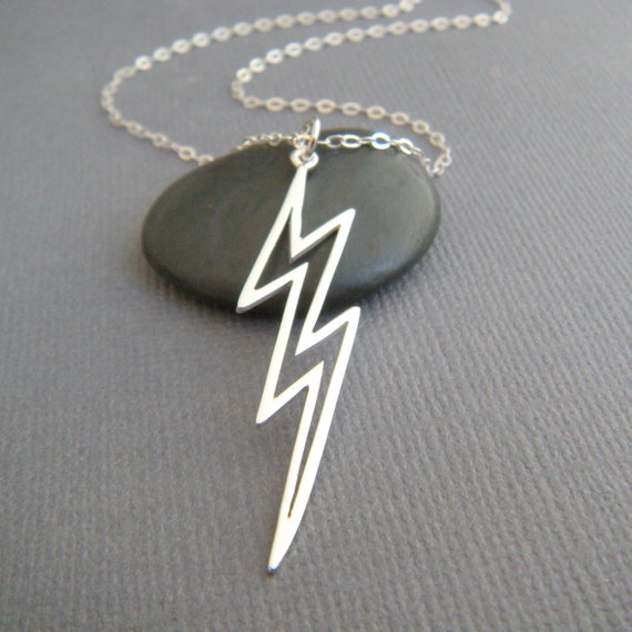 Lightning bolt store necklace sterling silver