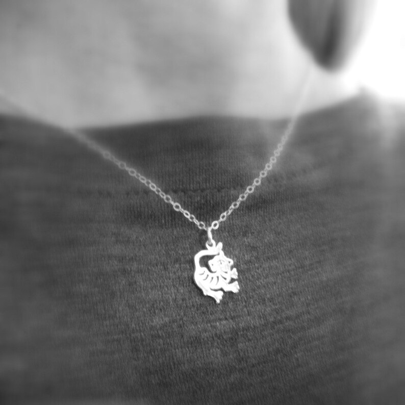 Collar de tigre de plata de ley, dije del animal del zodiaco chino imagen 3