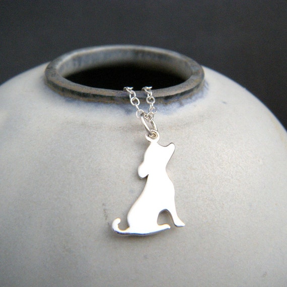Pet silhouette necklace sale