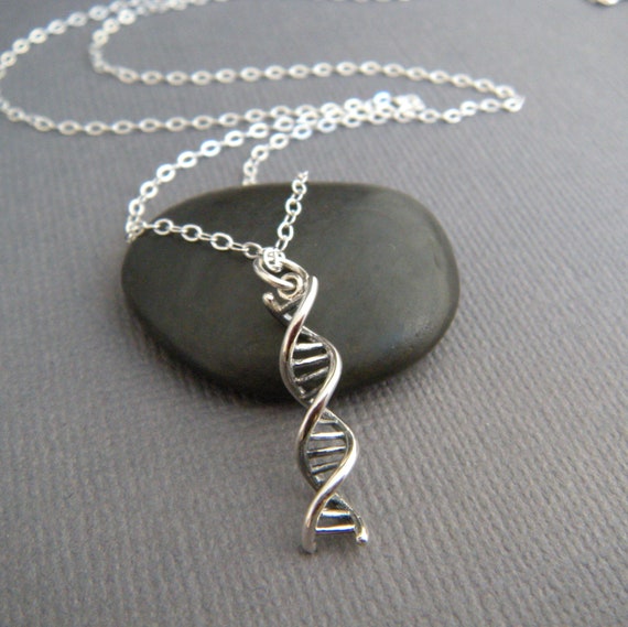 Sterling Silver DNA Double Helix 