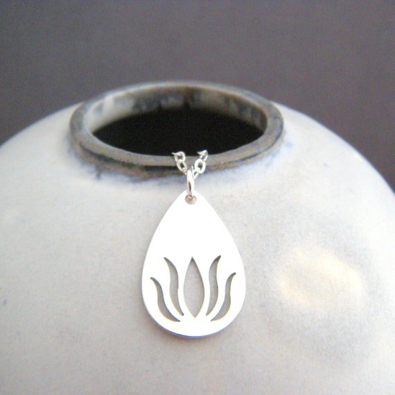 Teardrop Unalome Sterling Silver Pendant Teardrop Unalome Sterling Silver Pendant