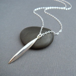 Sterling Silver Spike Necklace: Modern Minimalist Jewelry