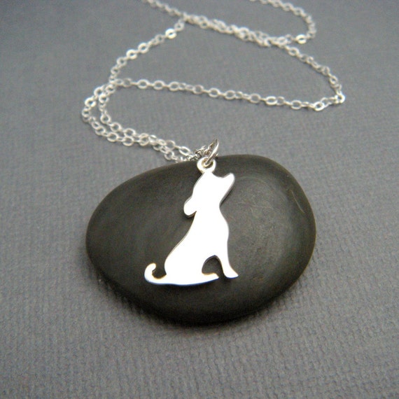 dog silhouette necklace