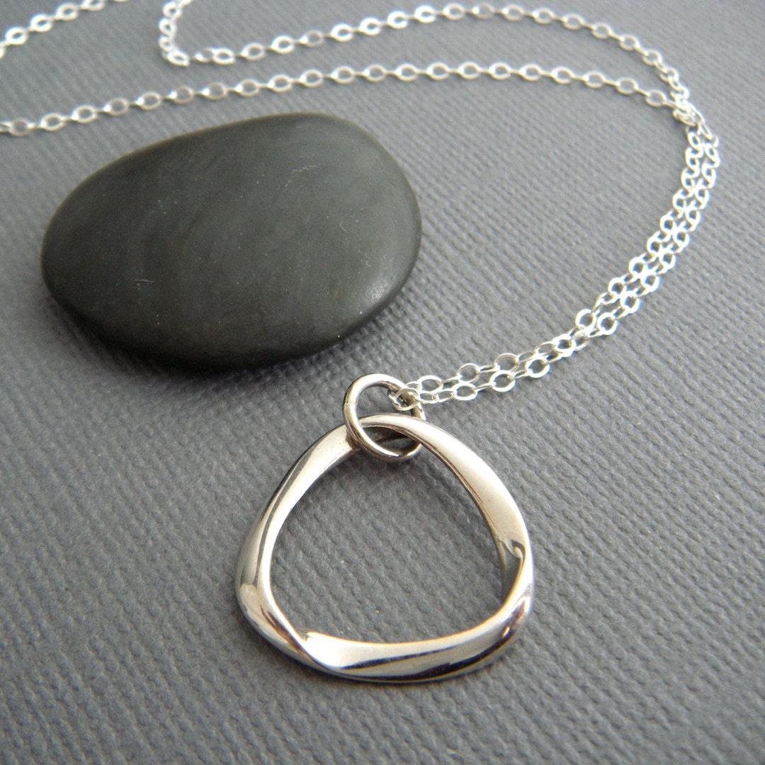 Sterling Silver Mobius Strip Necklace Small Math Mathematical - Etsy