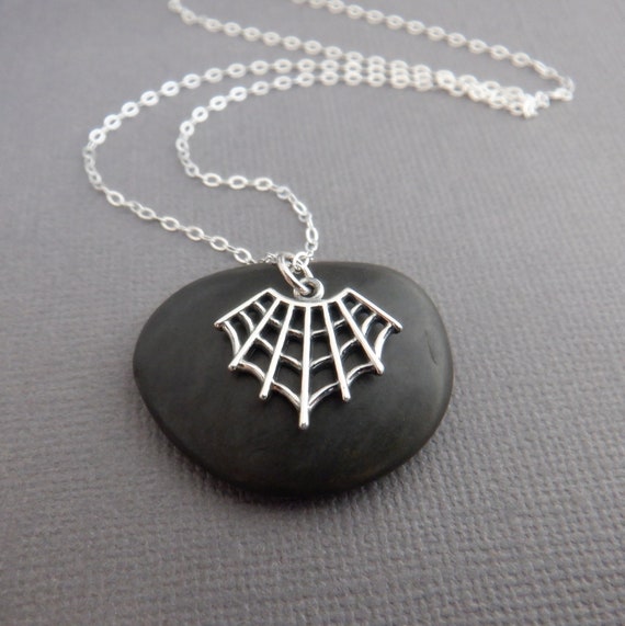 Spider Web Charm Sterling Silver - Small Size Spider Web Charm Sterling Silver - Small Size