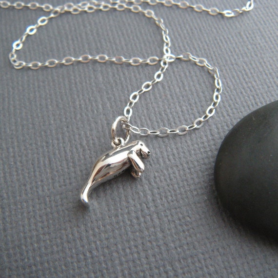 Manatee Charm Pendant Necklace Sterling Silver - Chain included Manatee Charm Pendant Necklace Sterling Silver - Chain included