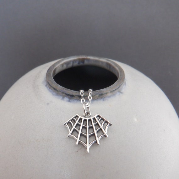 Spider Web Charm Sterling Silver - Small Size Spider Web Charm Sterling Silver - Small Size
