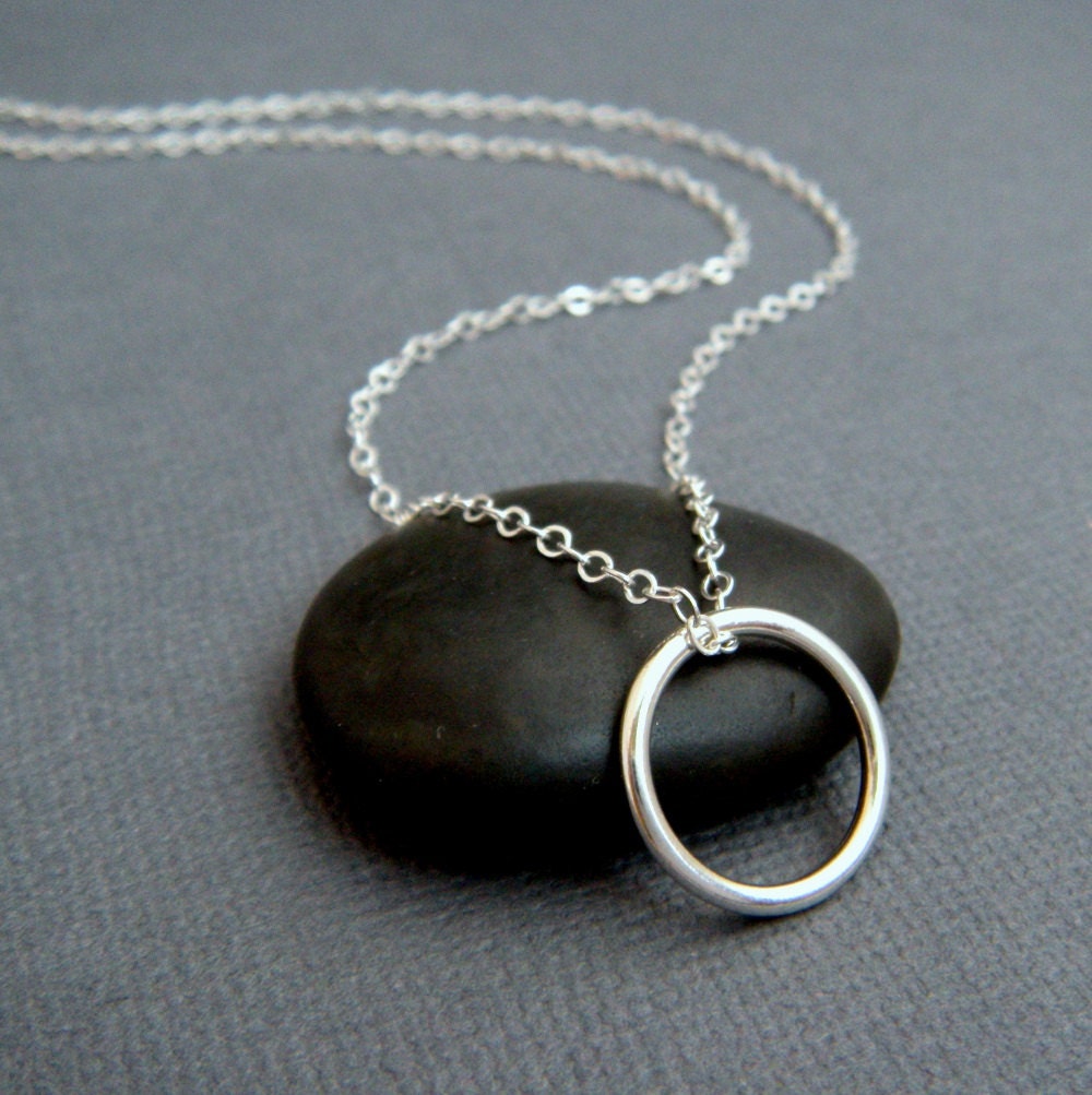 Silver ring necklace Clearance