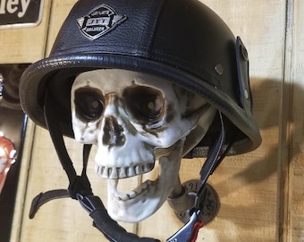 Skull Helmet Holder (2PACK) Light Up Skulls, Vintage Industrial Pipework