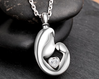 Custom Heart Urn Necklace Urns for Human Ashes Personalized Cremation Jewelry Ash Memorial Ash Pendant Keepsake Jewelry for Loved Ones