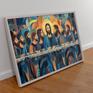 Last Supper Poster | Inspiring Christian Wall Art | Faithful Home Decor | Modern Religious Art | Last Supper Wall Decor | Jesus Artwork