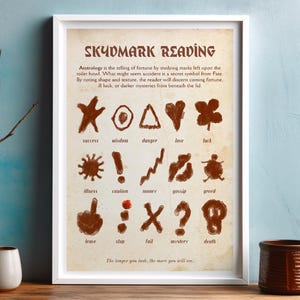 Funny Toilet Humor Art Print: Skidmark Reading - Astrology Parody