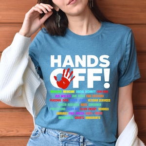 Hands Off Protest Shirt, Comfort Colors® Activism Tee, Save Public Lands Shirt, Political Statement T-Shirt, Free Speech Human Rights Tee