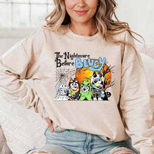 Blue Dog Halloween Shirt, The Nightmare Before Bluey Dog Tee, Trick Or Treat Shirt, Birthday Halloween Sweatshirt, Kids Halloween Party Gift