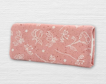 Pink Floral Eyeglass Case: Foam Padded Protection