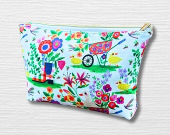 Country Garden Whimsy Makeup Bag: Travel, Organize & Shine!