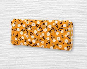 Yellow Wildflower Eyeglass Case: Foam Padded Protection