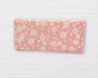 Pink Floral Eyeglass Case: Foam Padded Protection Dainty Pink Floral Pattern