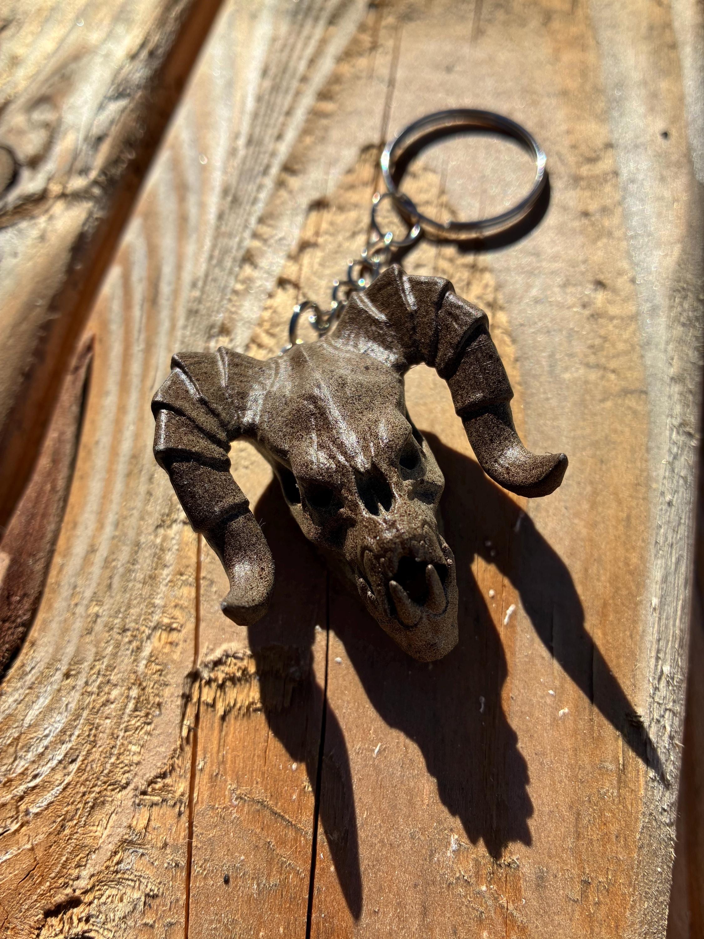 Fallout - Painted Deathclaw Skull With Movable Jaw Keychain - Etsy