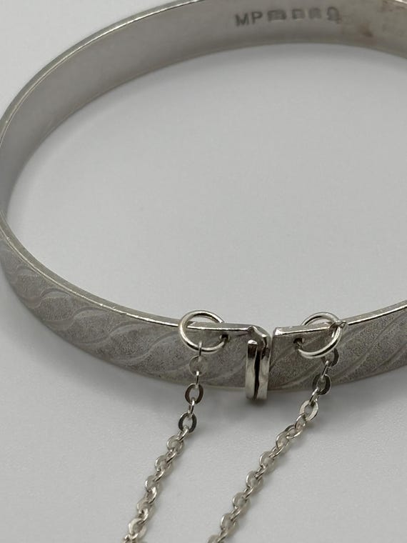 Vintage Solid Sterling Silver Birmingham Bangle H… - image 14