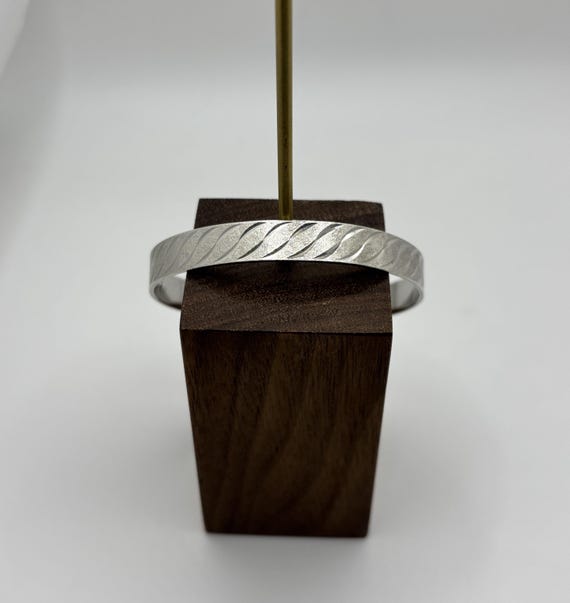 Vintage Solid Sterling Silver Birmingham Bangle H… - image 3