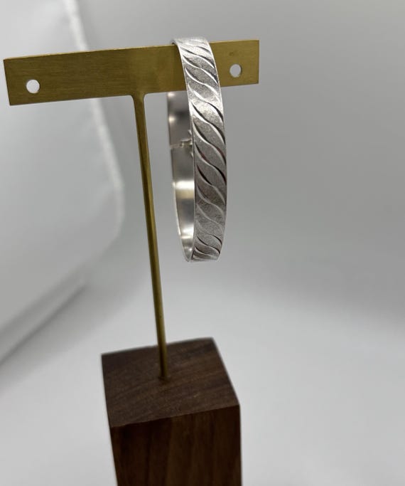 Vintage Solid Sterling Silver Birmingham Bangle H… - image 12