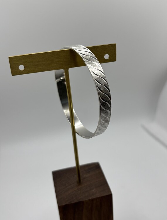 Vintage Solid Sterling Silver Birmingham Bangle H… - image 7