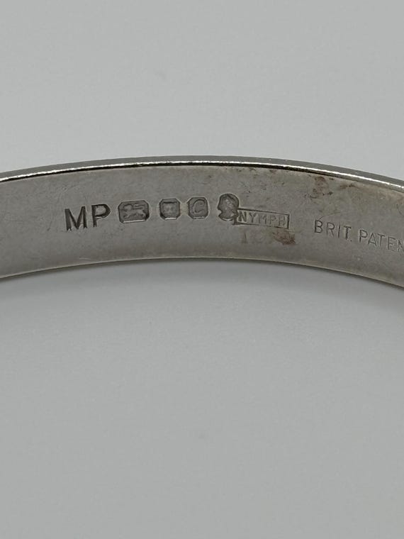 Vintage Solid Sterling Silver Birmingham Bangle H… - image 16