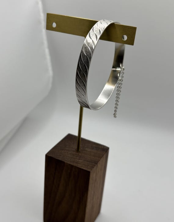 Vintage Solid Sterling Silver Birmingham Bangle H… - image 8