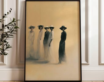 Modern African Wall Art Print | Neutral Afrocentric Decor | Black Woman Art | Sisterhood Wall Art | Boho African Home Decor | Cultural Art