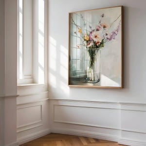 Inspired Vintage Spring Bouquet In A Vase | Vintage Floral | Cottage Kitchen Wall Art | Flower Print | Instant Artwork | French Country