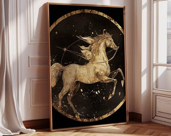 Sagittarius Zodiac Astrology Art Print | Fire Star Sign | December Birthday | January Birthday | Zodiac Sign | Astrology poster | Zodiac art