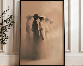 Boho African Wall Art | Neutral Abstract Black Woman Print | Afrocentric Home Decor | Modern Feminine Artwork | Gallery Wall Art