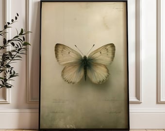 Butterfly Wall Art | Neutral Contemporary Decor | Luxury Modern Artwork | Fine Art Print | Large Statement Wall Art | Minimalist Home Decor
