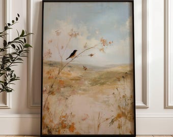 Vintage Bird Illustration Print | Nature Wall Art | Rustic Cottagecore Decor | Antique Animal Art