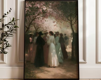 Victorian Sisterhood Wall Art | Elegant Women Print | Romantic Vintage Decor | Edwardian Inspired Artwork | Feminine Gallery Wall Art